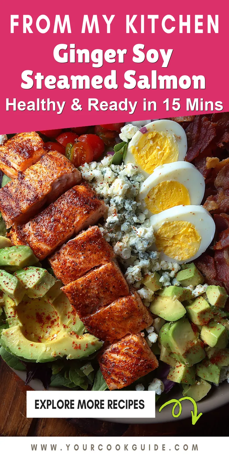 Ginger Soy Steamed Salmon served warm with cozy spices