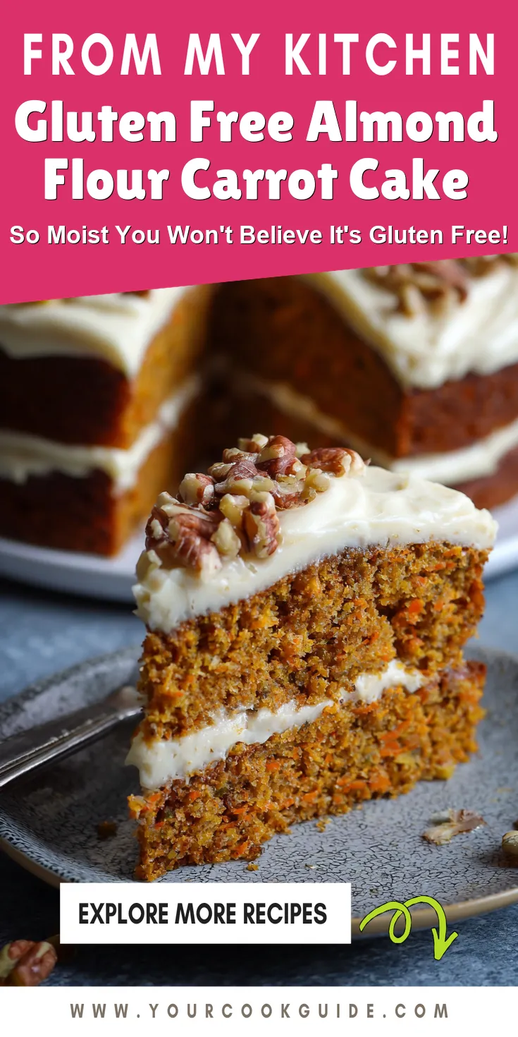 Gluten Free Almond Flour Carrot Cake served warm with cozy spices