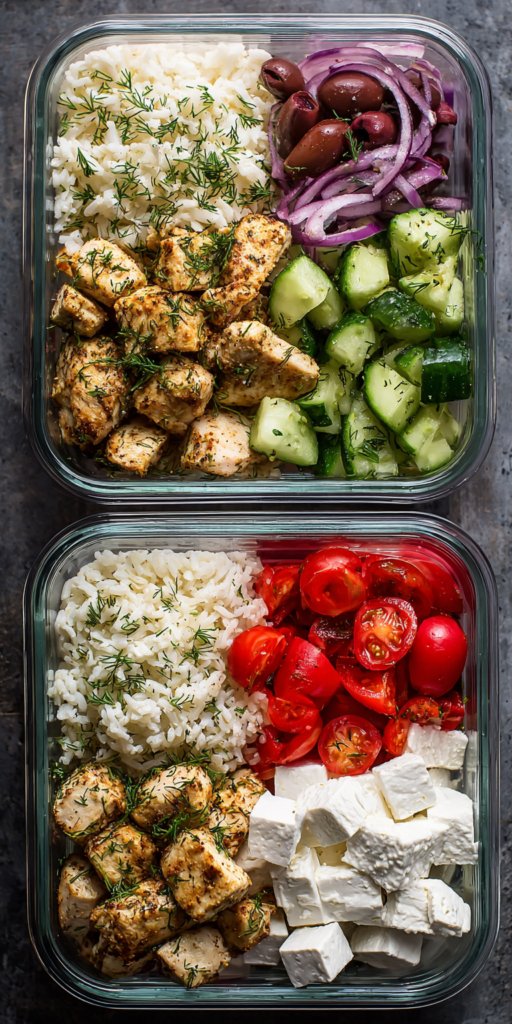 Greek Chicken Bowl Healthy Meal Prep Recipe