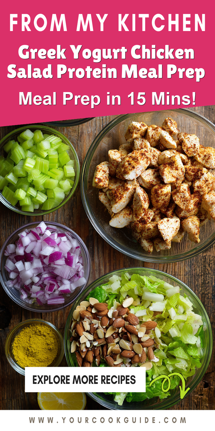 Greek Yogurt Chicken Salad Protein Meal Prep served warm with cozy spices