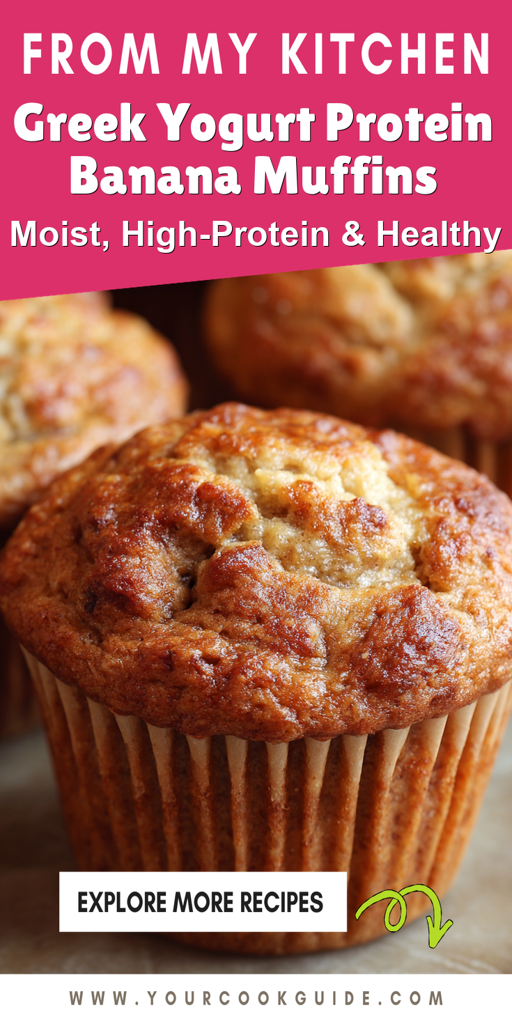 Greek Yogurt Protein Banana Muffins served warm with cozy spices