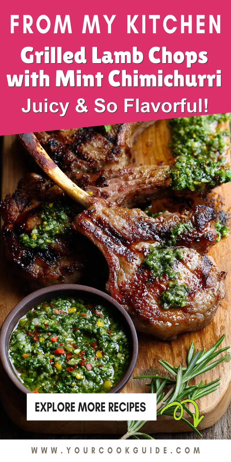 Grilled Lamb Chops with Mint Chimichurri served warm with cozy spices