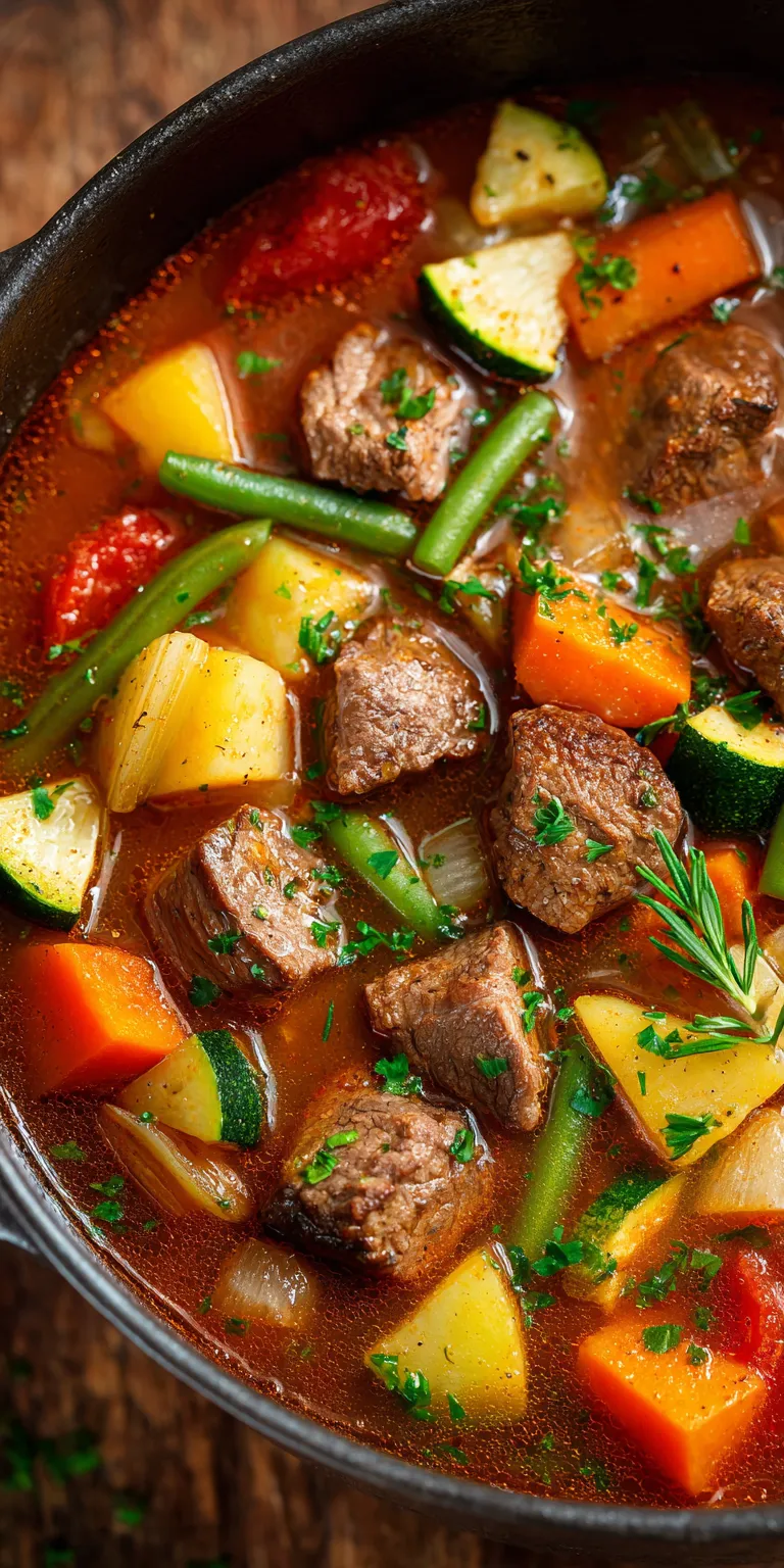Hearty Venison Vegetable Soup served warm with cozy spices