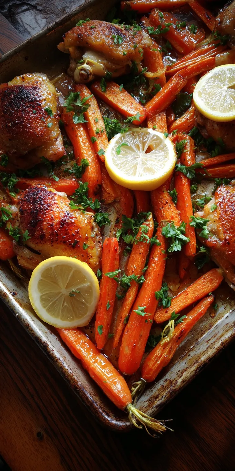 Honey Garlic Glazed Carrots and Chicken served warm with cozy spices