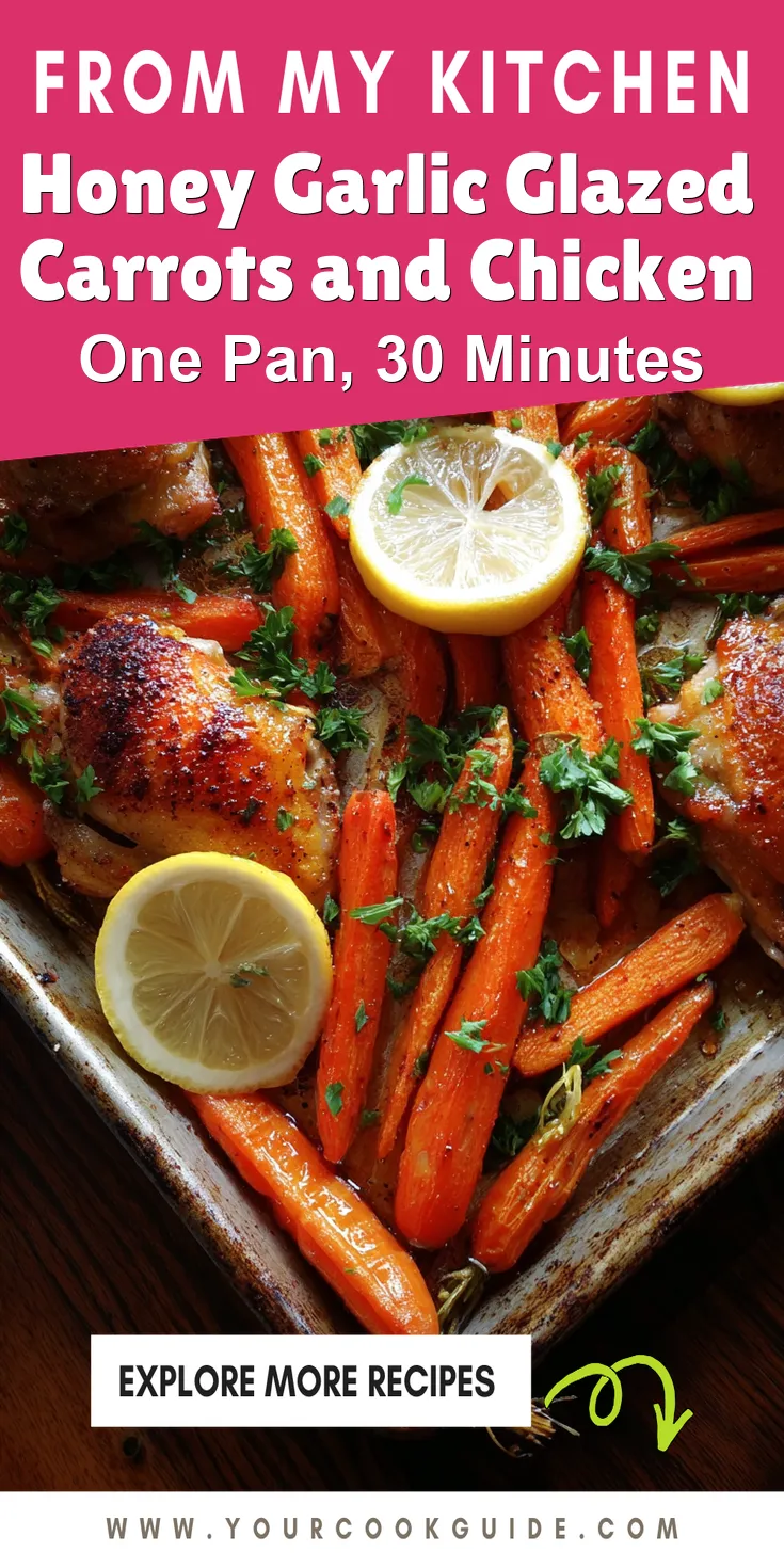 Honey Garlic Glazed Carrots and Chicken served warm with cozy spices