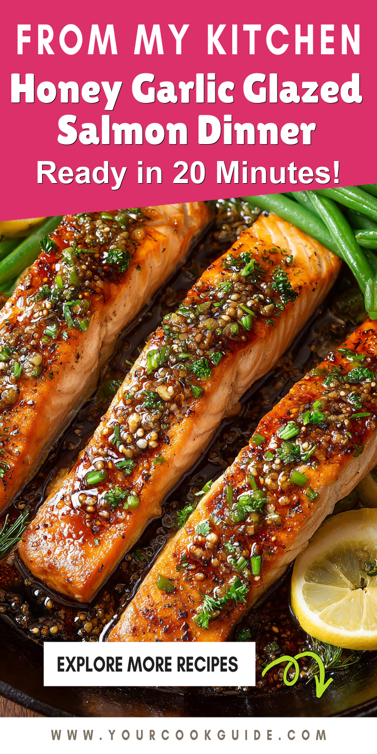 Honey Garlic Glazed Salmon Dinner served warm with cozy spices