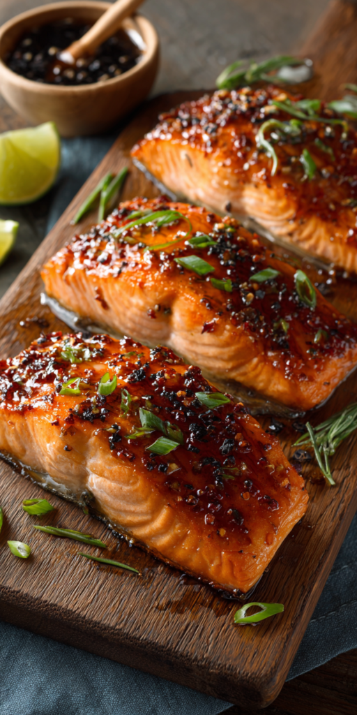 Honey Glazed Salmon Easy Dinner Ideas served warm with cozy spices