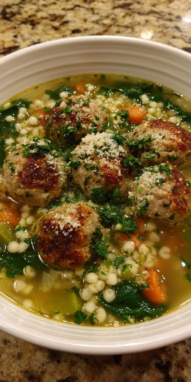 Italian Wedding Soup Spring Dinner Ideas served warm with cozy spices