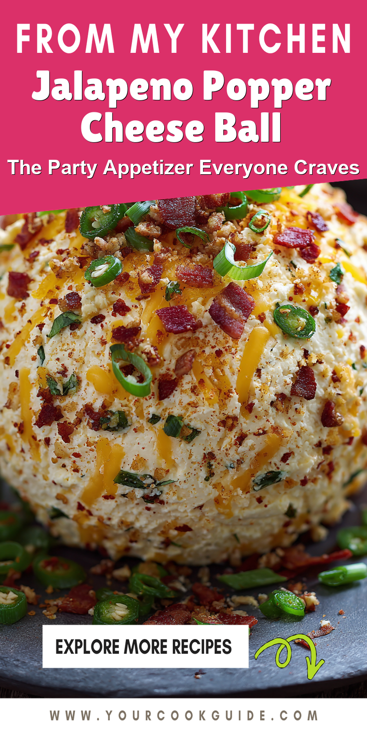 Jalapeno Popper Cheese Ball served warm with cozy spices
