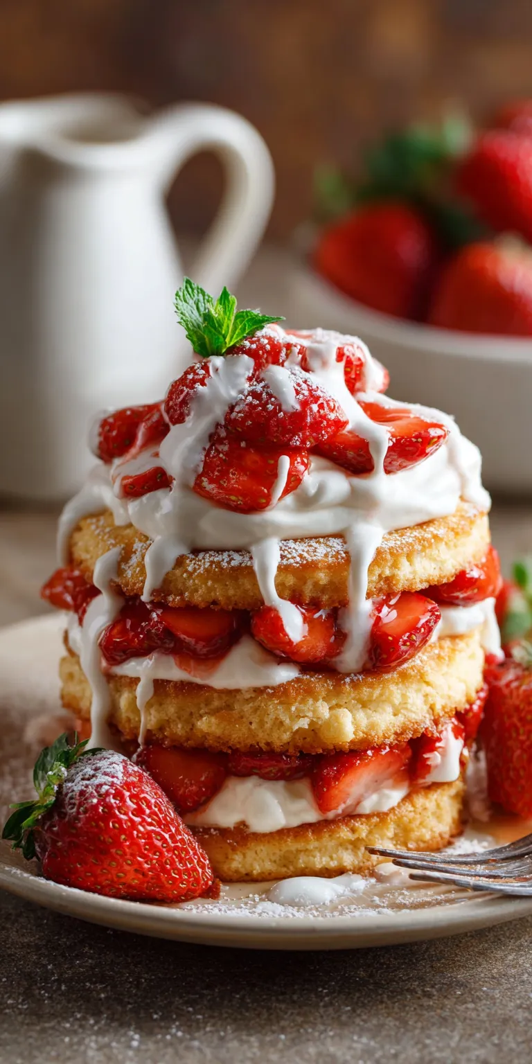 Keto Almond Flour Strawberry Shortcake served warm with cozy spices