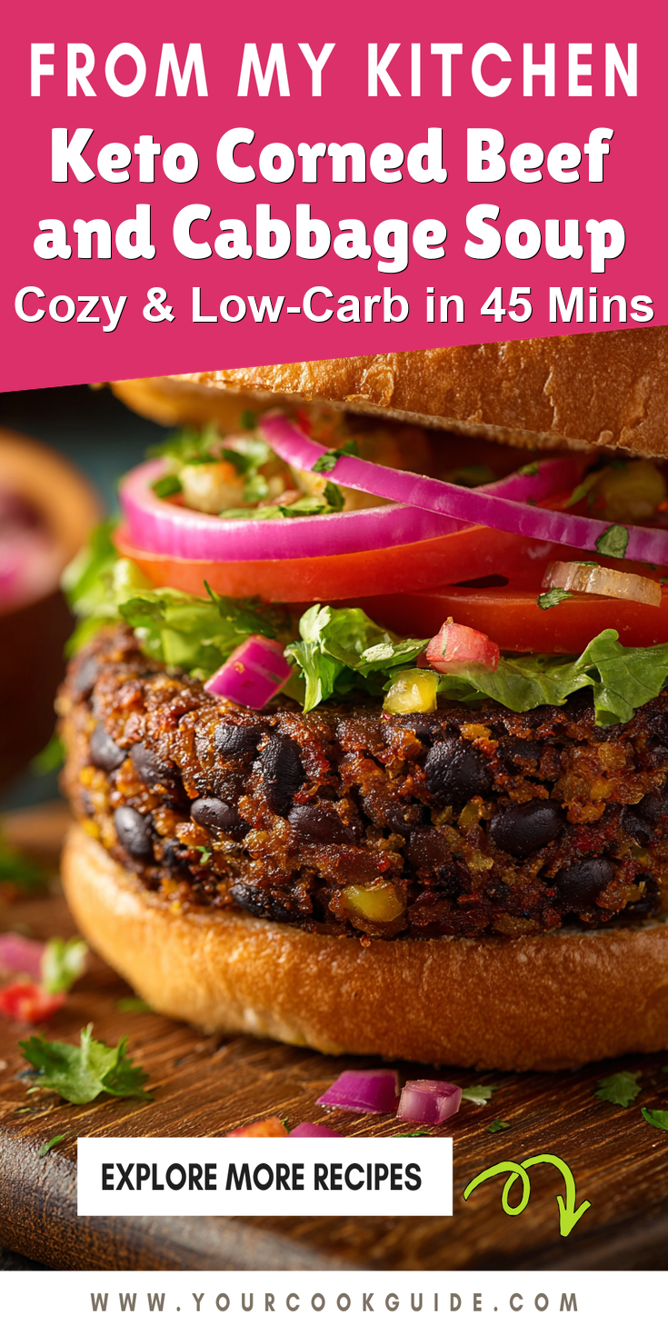 Keto Corned Beef and Cabbage Soup served warm with cozy spices