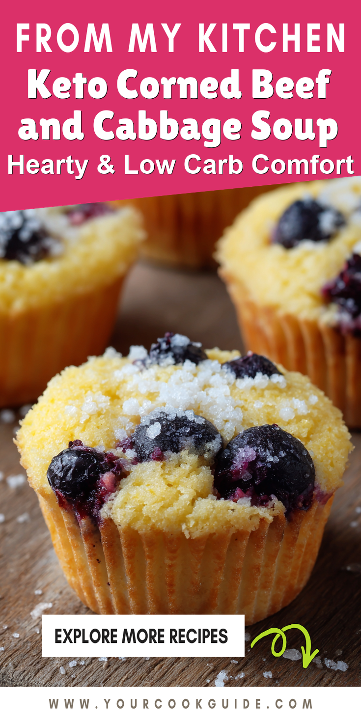 Keto Corned Beef and Cabbage Soup served warm with cozy spices