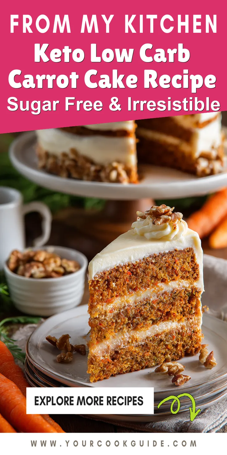 Keto Low Carb Carrot Cake Recipe served warm with cozy spices