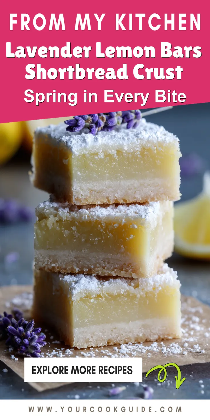 Lavender Lemon Bars Shortbread Crust served warm with cozy spices