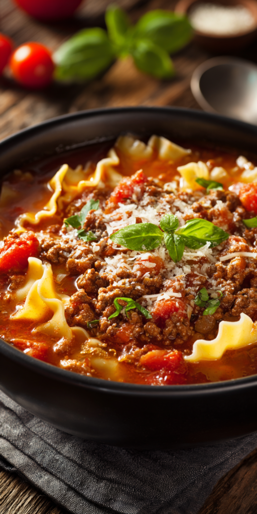 Lazy Lasagna Soup Crockpot Meal Recipe