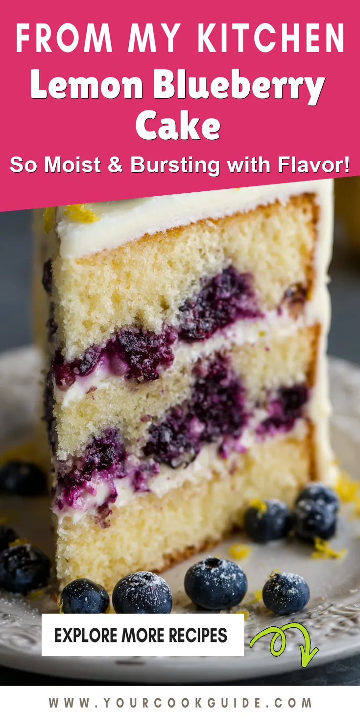 Lemon Blueberry Cake served warm with cozy spices