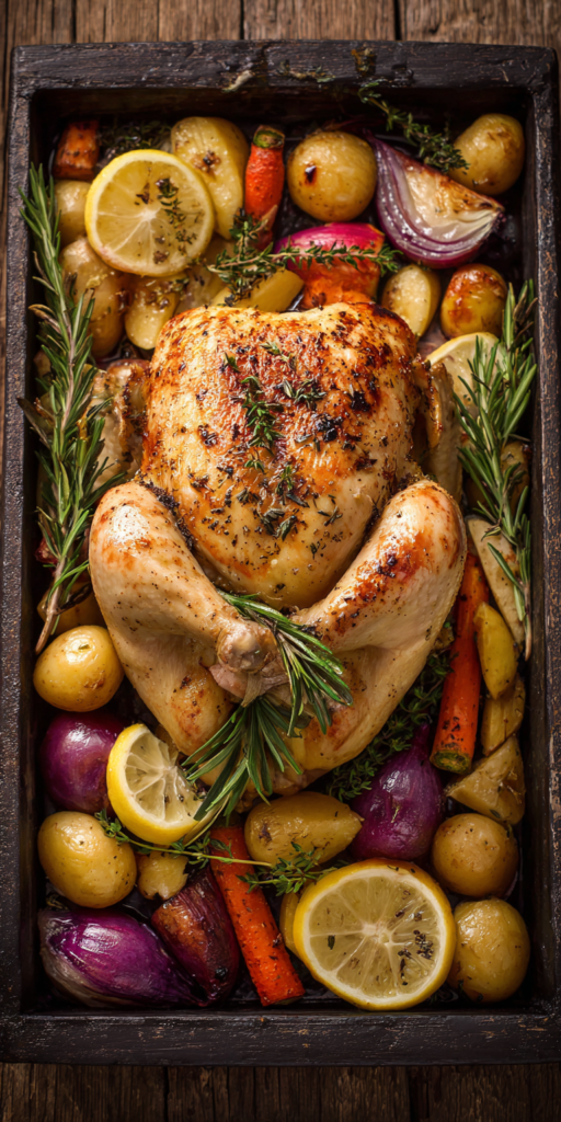 Lemon Herb Roasted Chicken Dinner Ideas served warm with cozy spices
