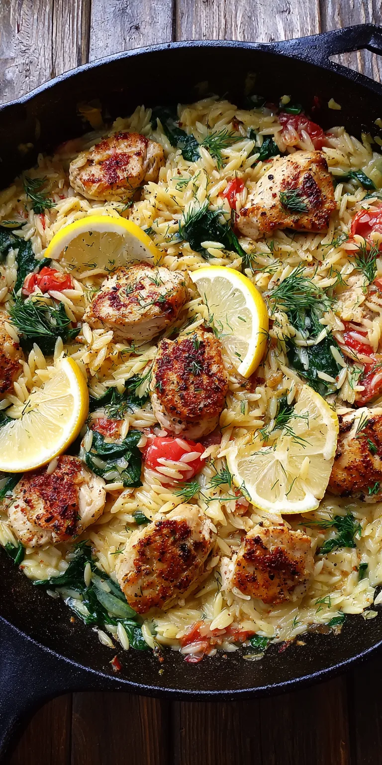 Lemon Orzo Greek Salad Bowl served warm with cozy spices