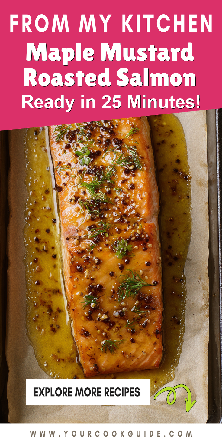 Maple Mustard Roasted Salmon served warm with cozy spices