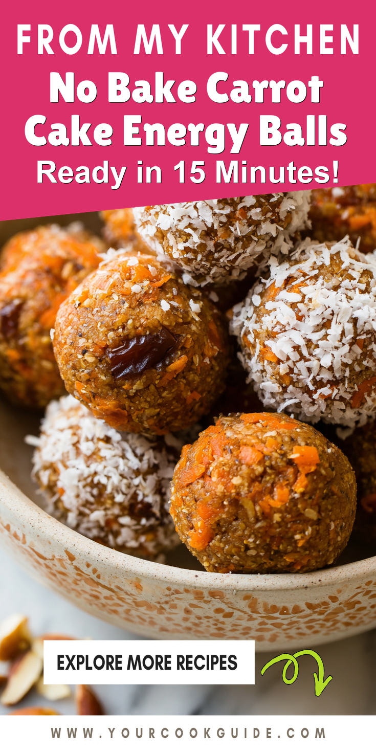 No Bake Carrot Cake Energy Balls served warm with cozy spices