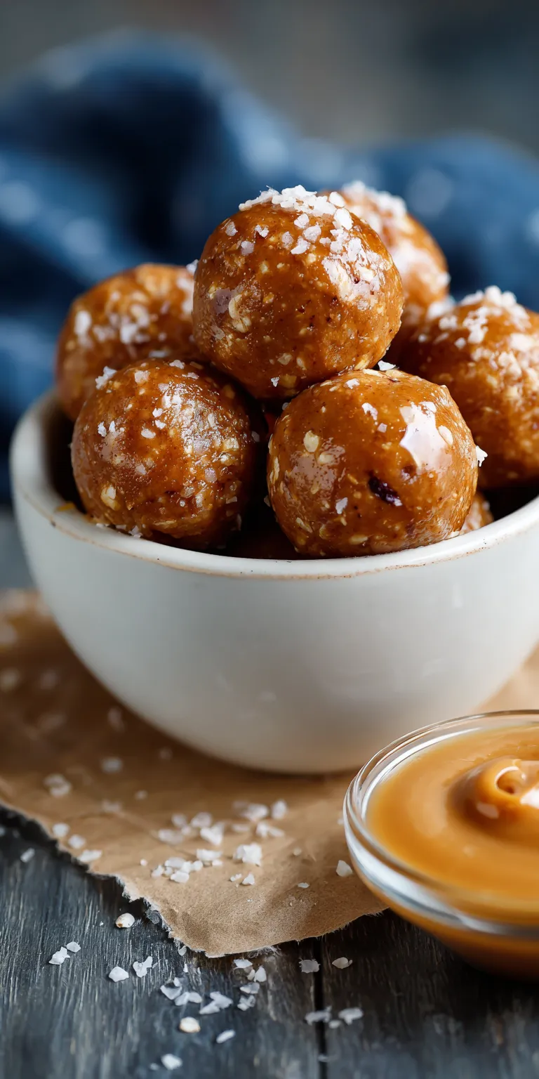 No Bake Peanut Butter Protein Snacks Balls served warm with cozy spices