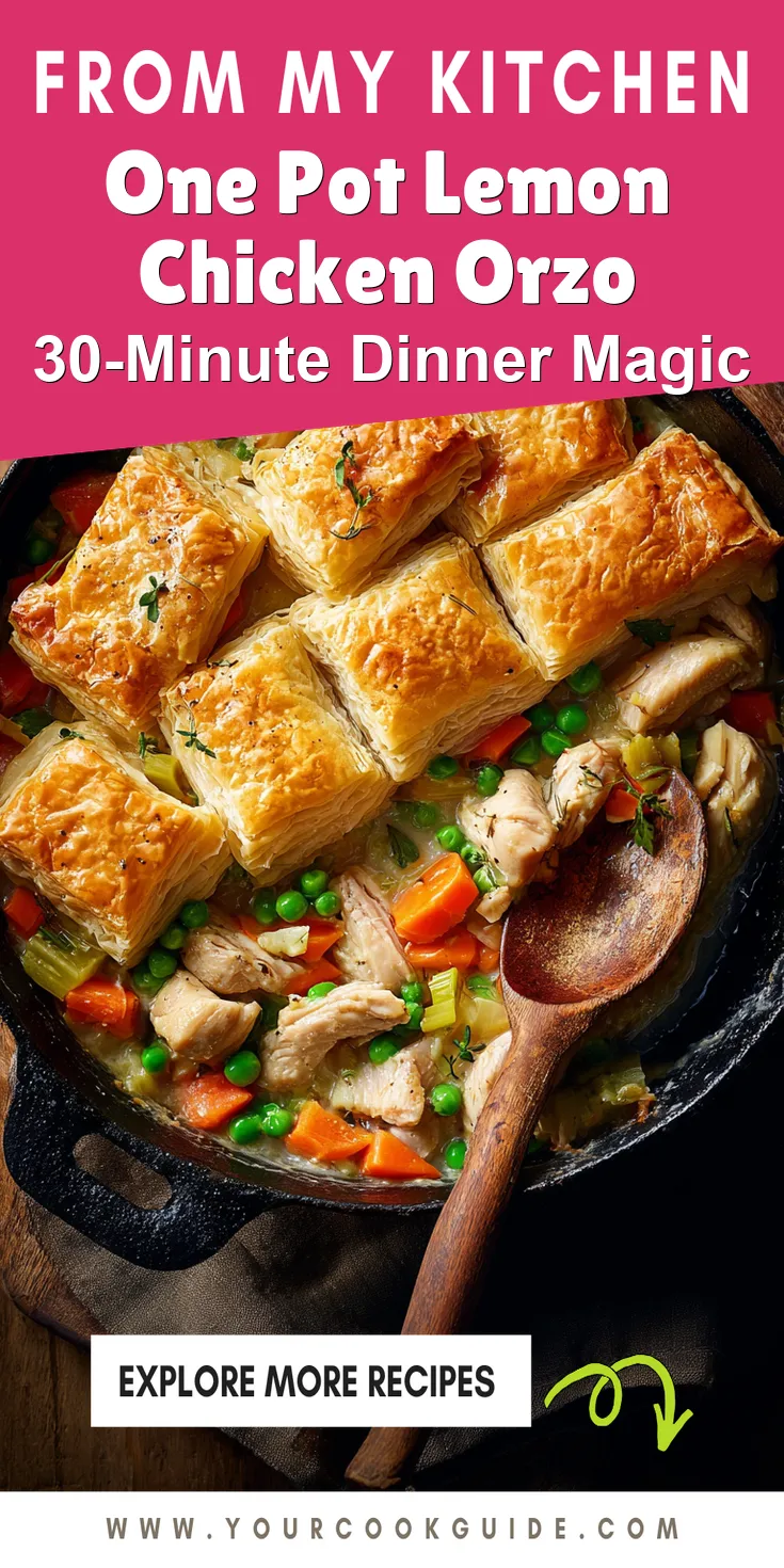 One Pot Lemon Chicken Orzo served warm with cozy spices