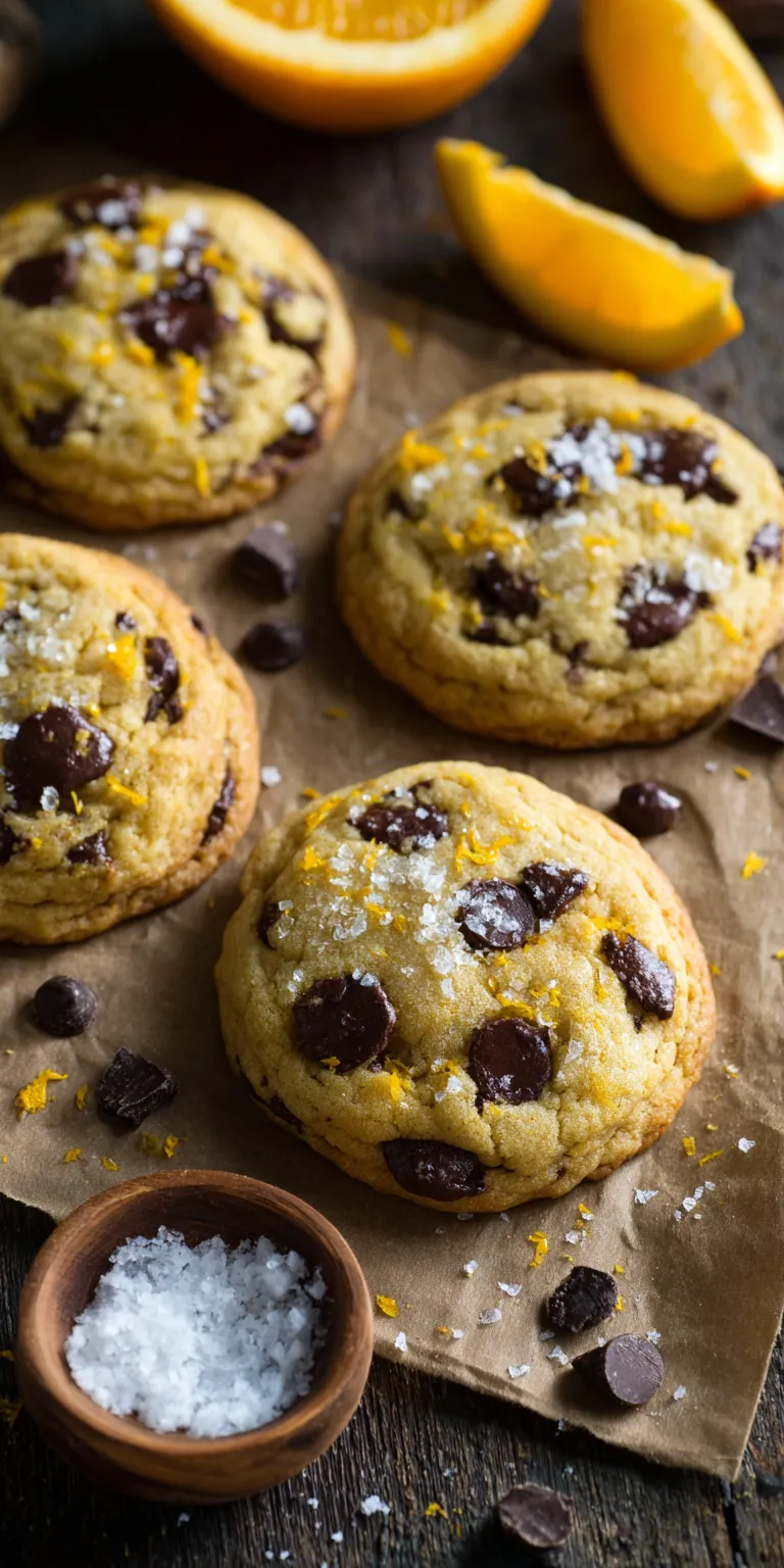 Orange Zest Dark Chocolate Chip Cookies served warm with cozy spices