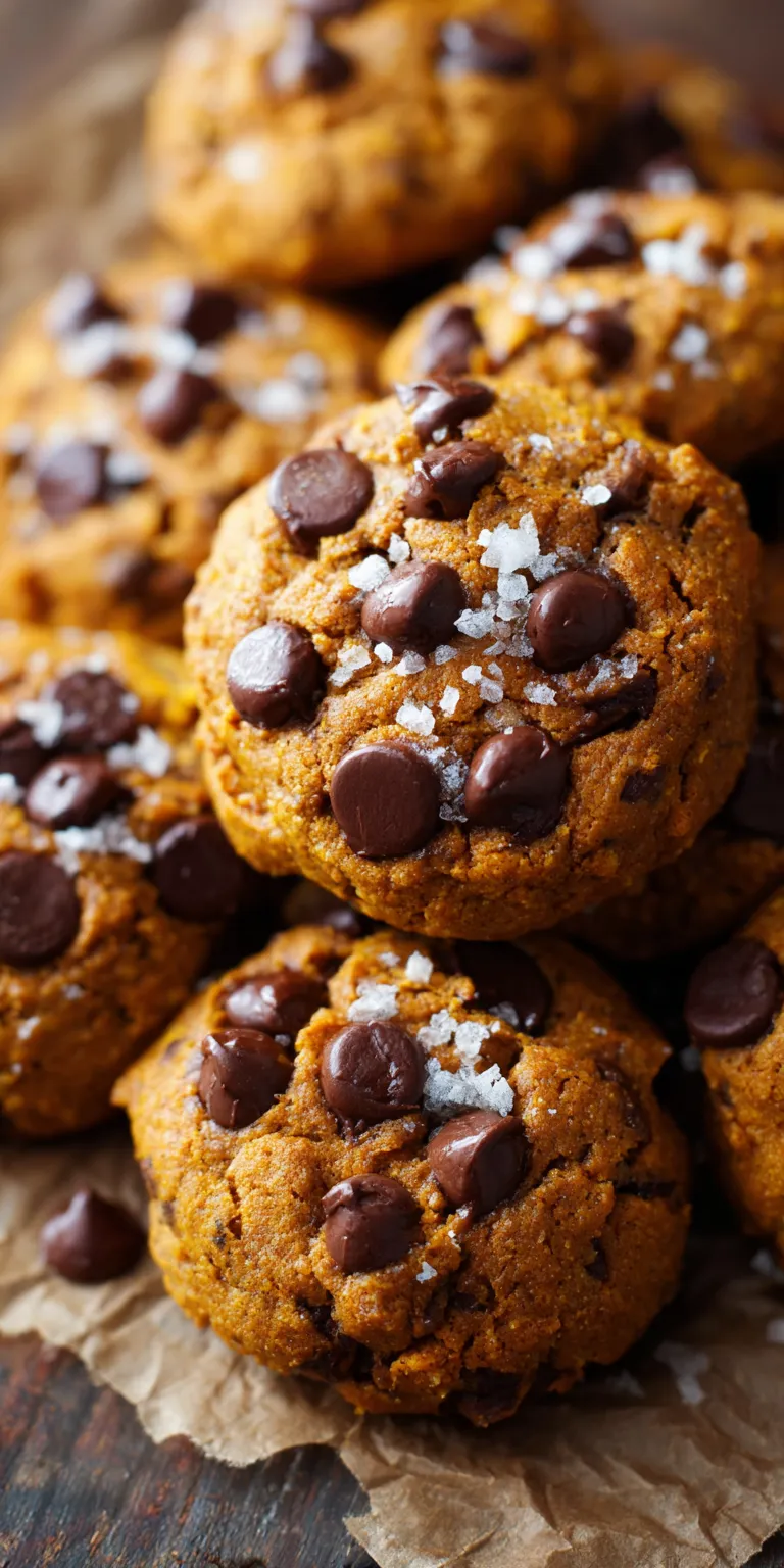 Pumpkin Chocolate Chip Cookies served warm with cozy spices