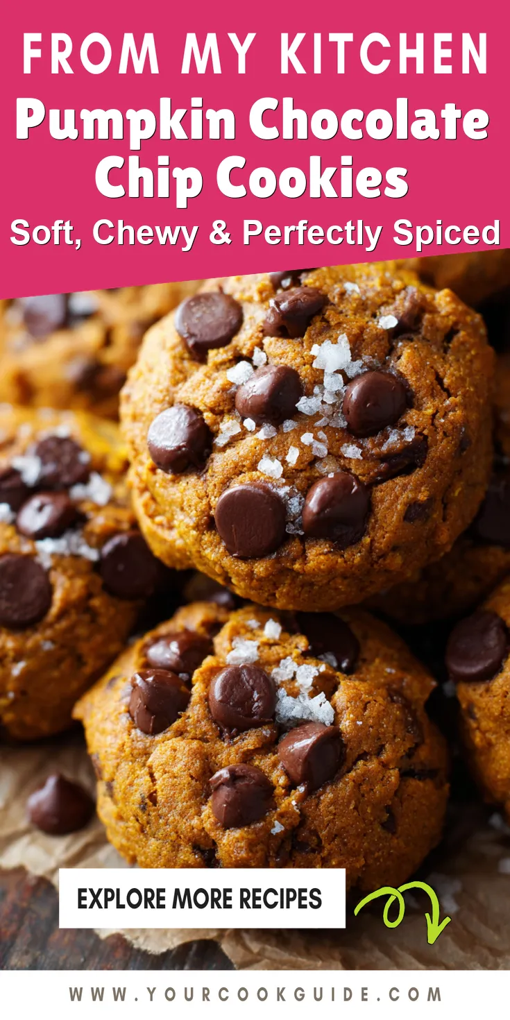 Pumpkin Chocolate Chip Cookies served warm with cozy spices