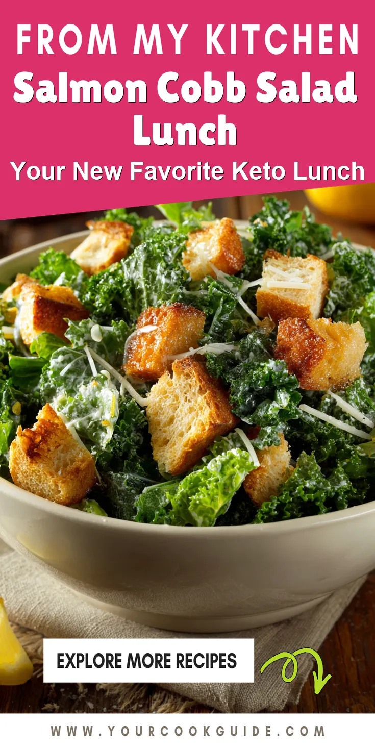 Salmon Cobb Salad Lunch served warm with cozy spices