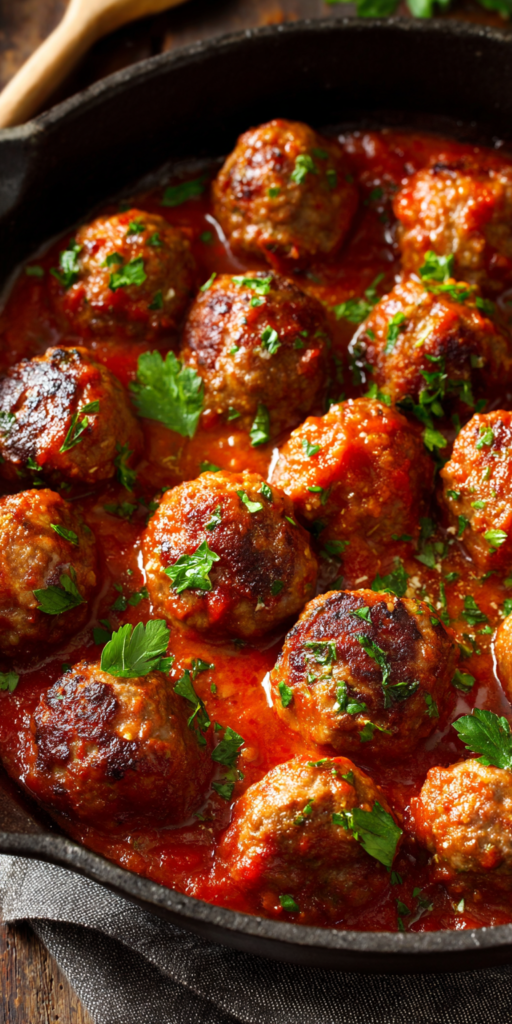 Savory Venison Meatballs in Tomato Sauce Recipe