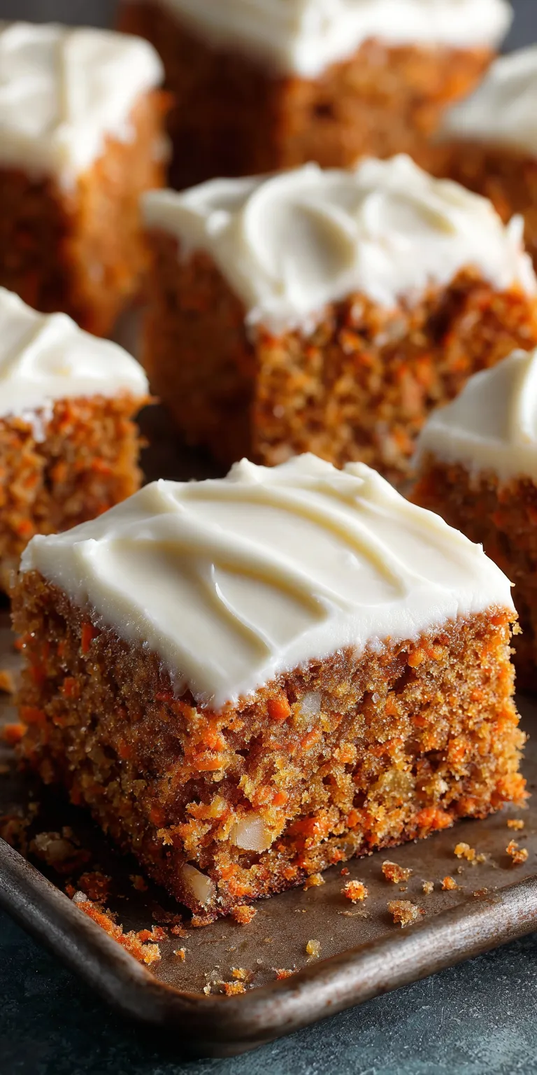Sheet Pan Carrot Cake for Crowds served warm with cozy spices