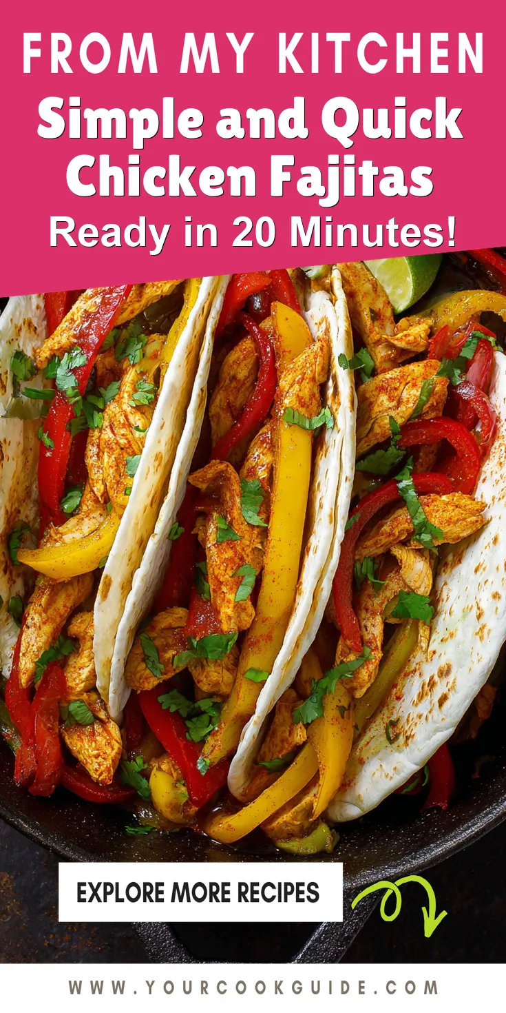 Simple and Quick Chicken Fajitas served warm with cozy spices