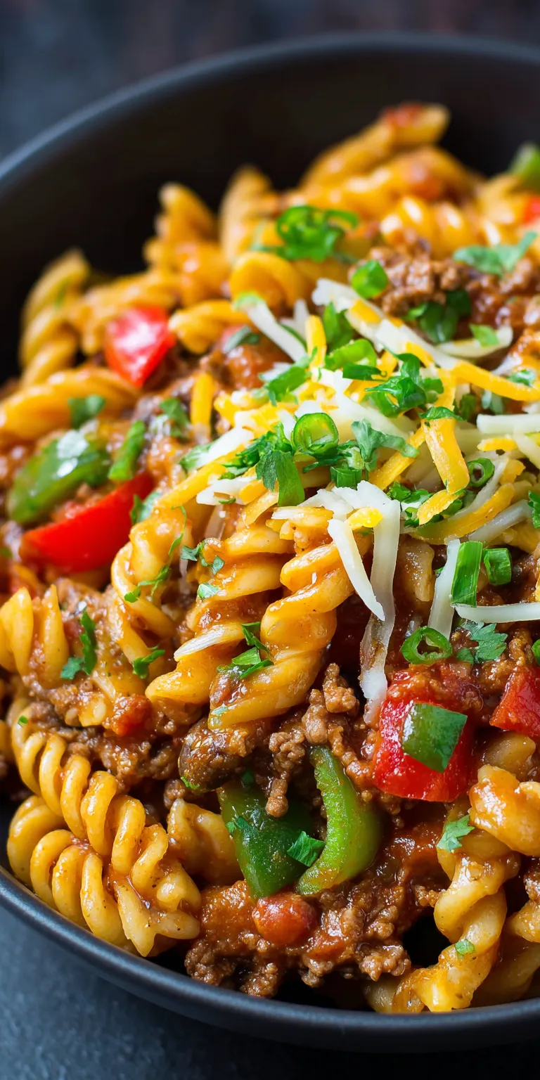 Slow Cooker Taco Pasta Family Favorite served warm with cozy spices