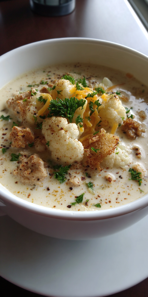 Soups With Cauliflower served warm with cozy spices