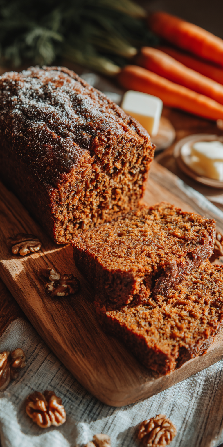 Sourdough Discard Carrot Cake Recipe served warm with cozy spices