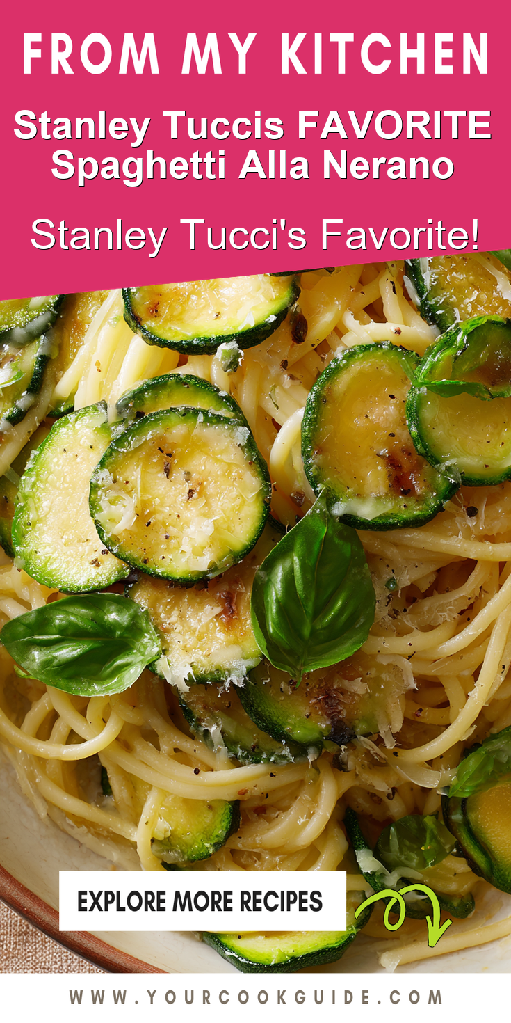 Stanley Tuccis FAVORITE Spaghetti Alla Nerano served warm with cozy spices