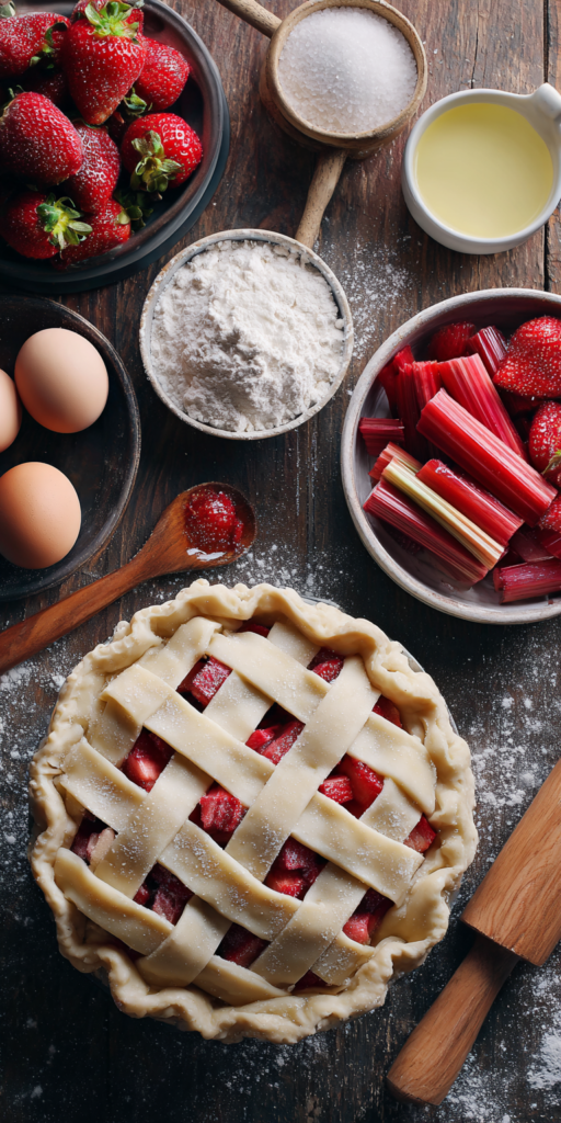 Strawberry Rhubarb Pie Lattice Crust Recipe