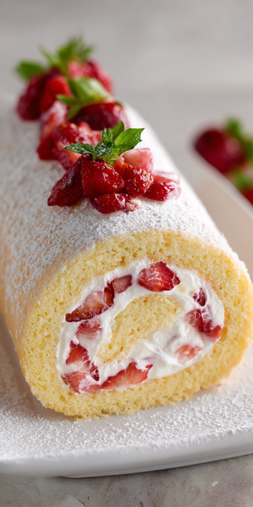 Strawberry Shortcake Cake Roll Recipe