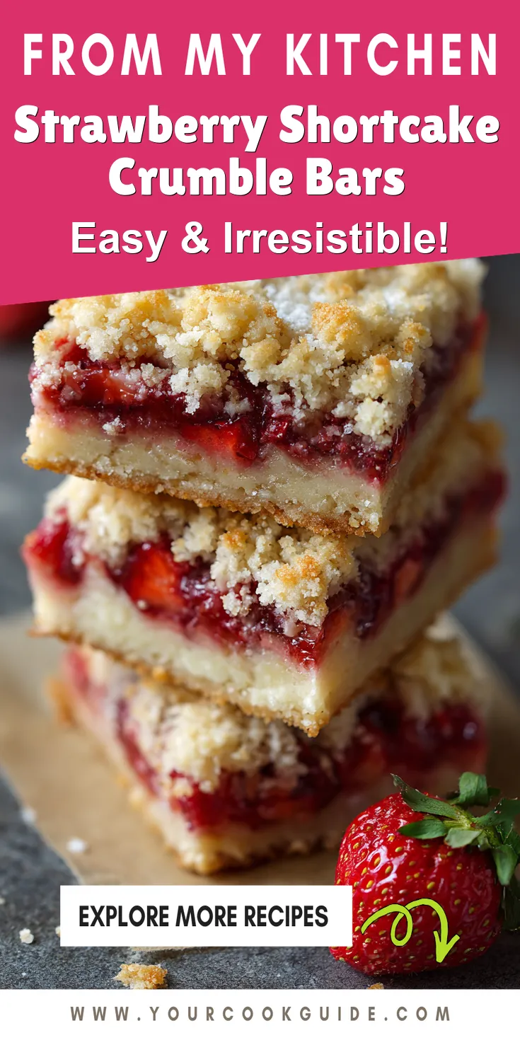 Strawberry Shortcake Crumble Bars served warm with cozy spices