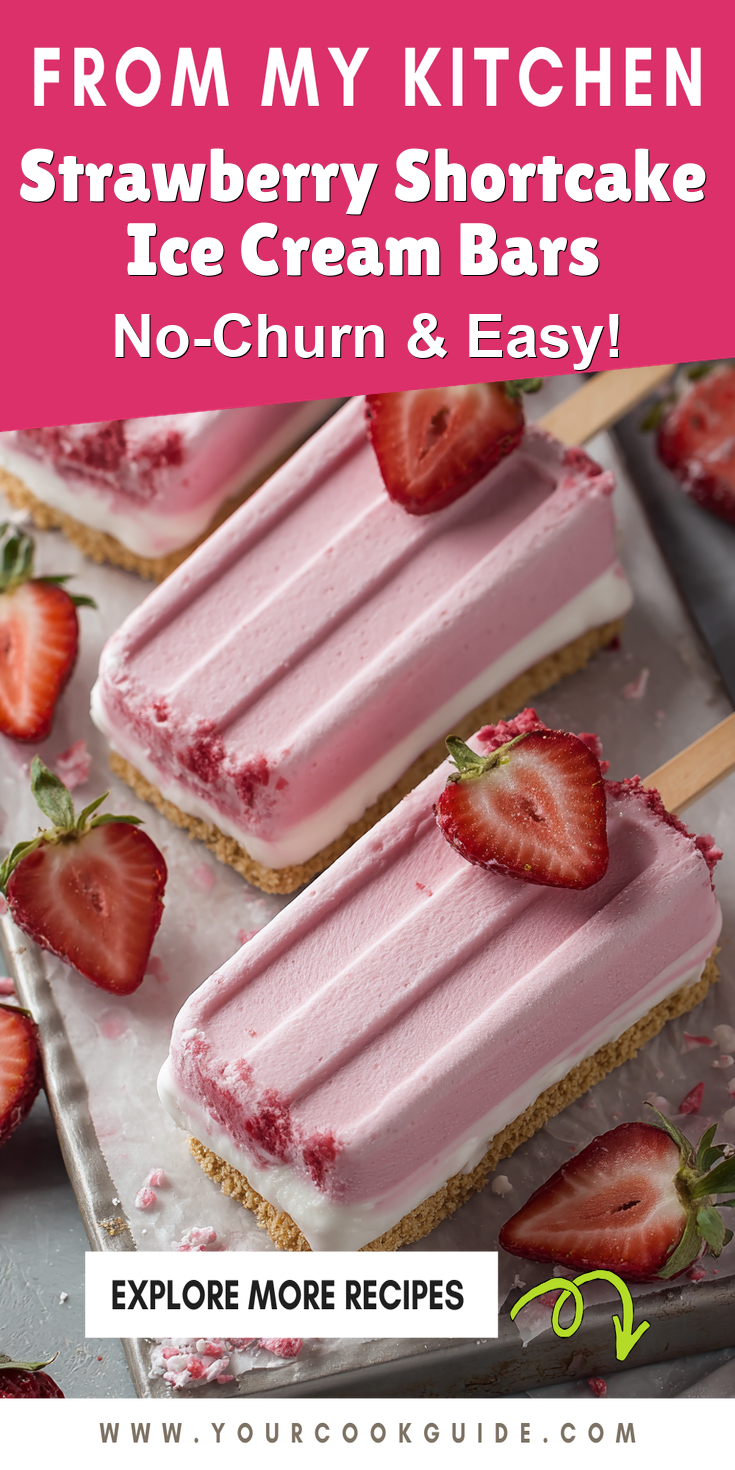 Strawberry Shortcake Ice Cream Bars served warm with cozy spices