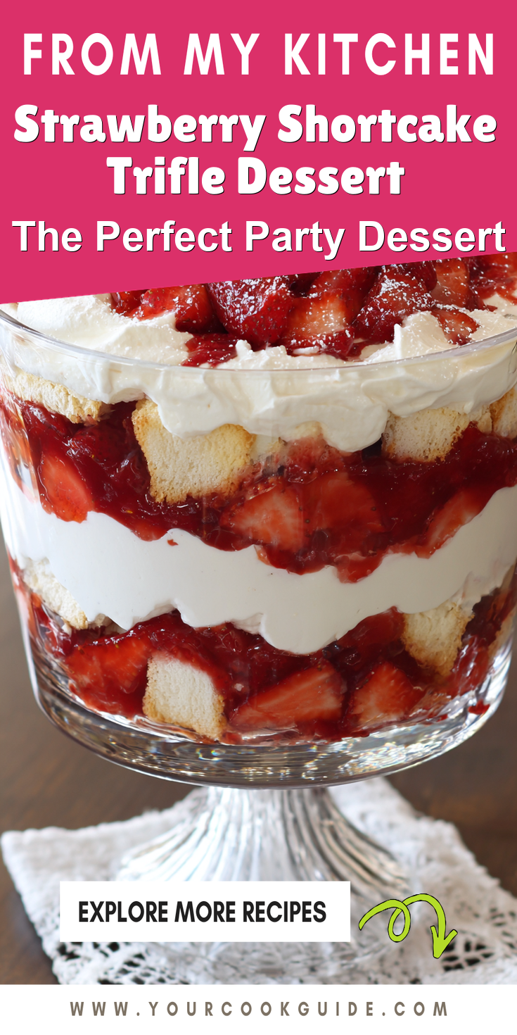 Strawberry Shortcake Trifle Dessert served warm with cozy spices
