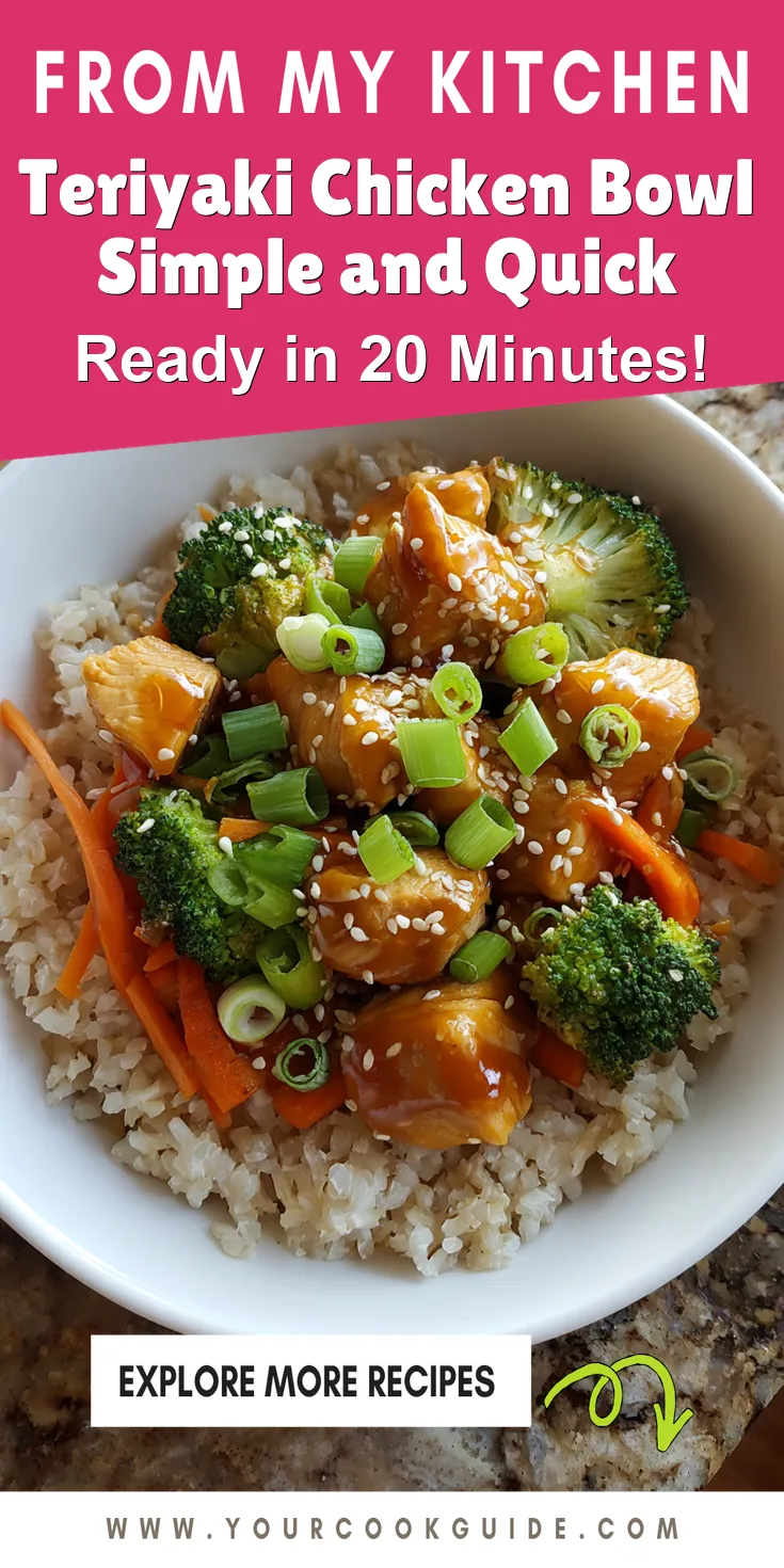 Teriyaki Chicken Bowl Simple and Quick served warm with cozy spices