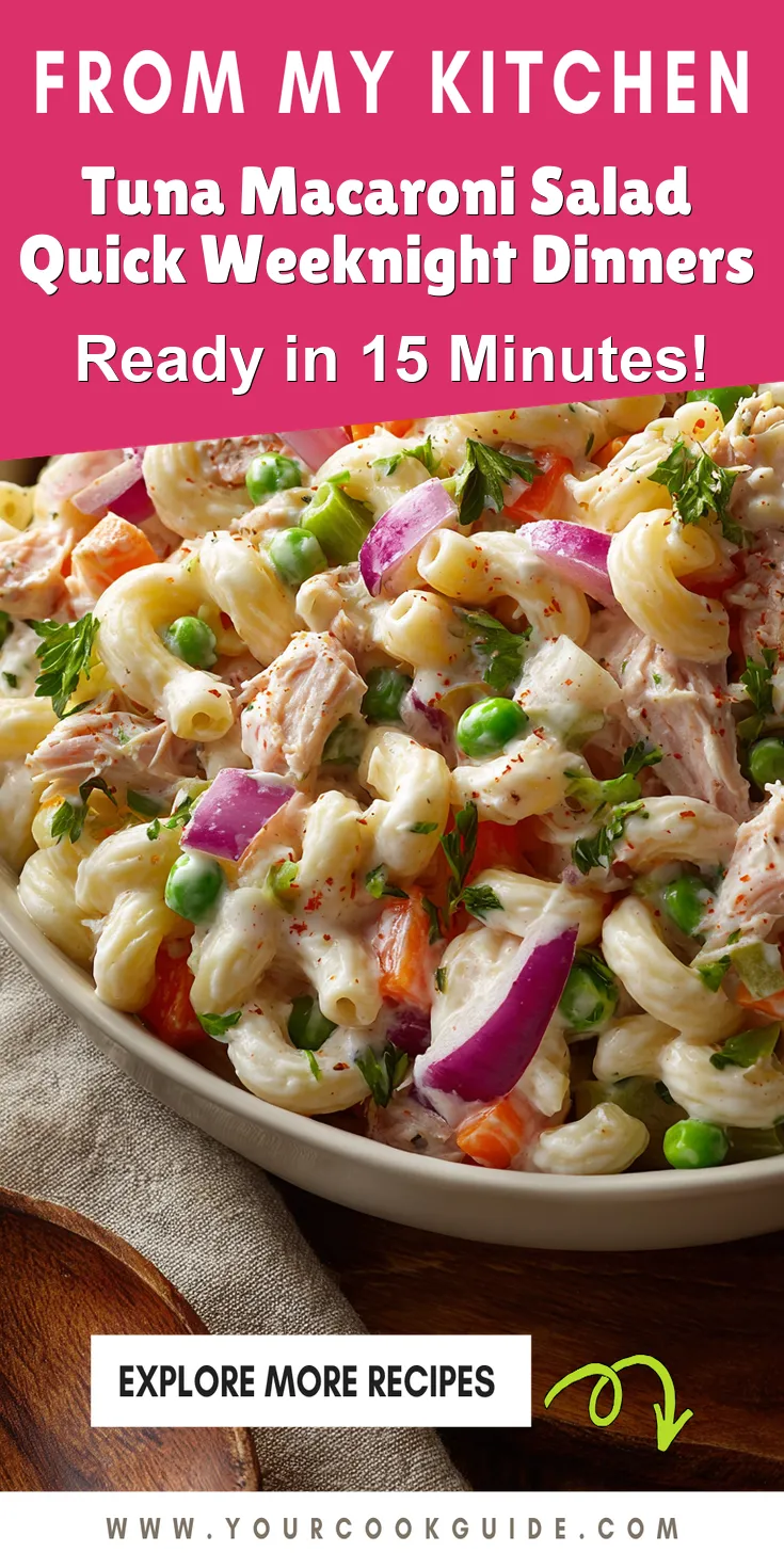 Tuna Macaroni Salad Quick Weeknight Dinners served warm with cozy spices