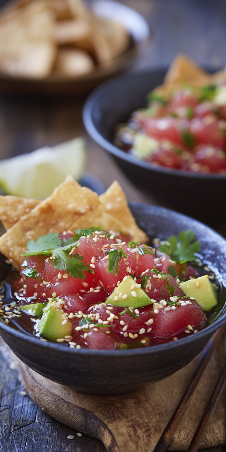 Tuna Tartare Raw Seafood Dishes Recipe