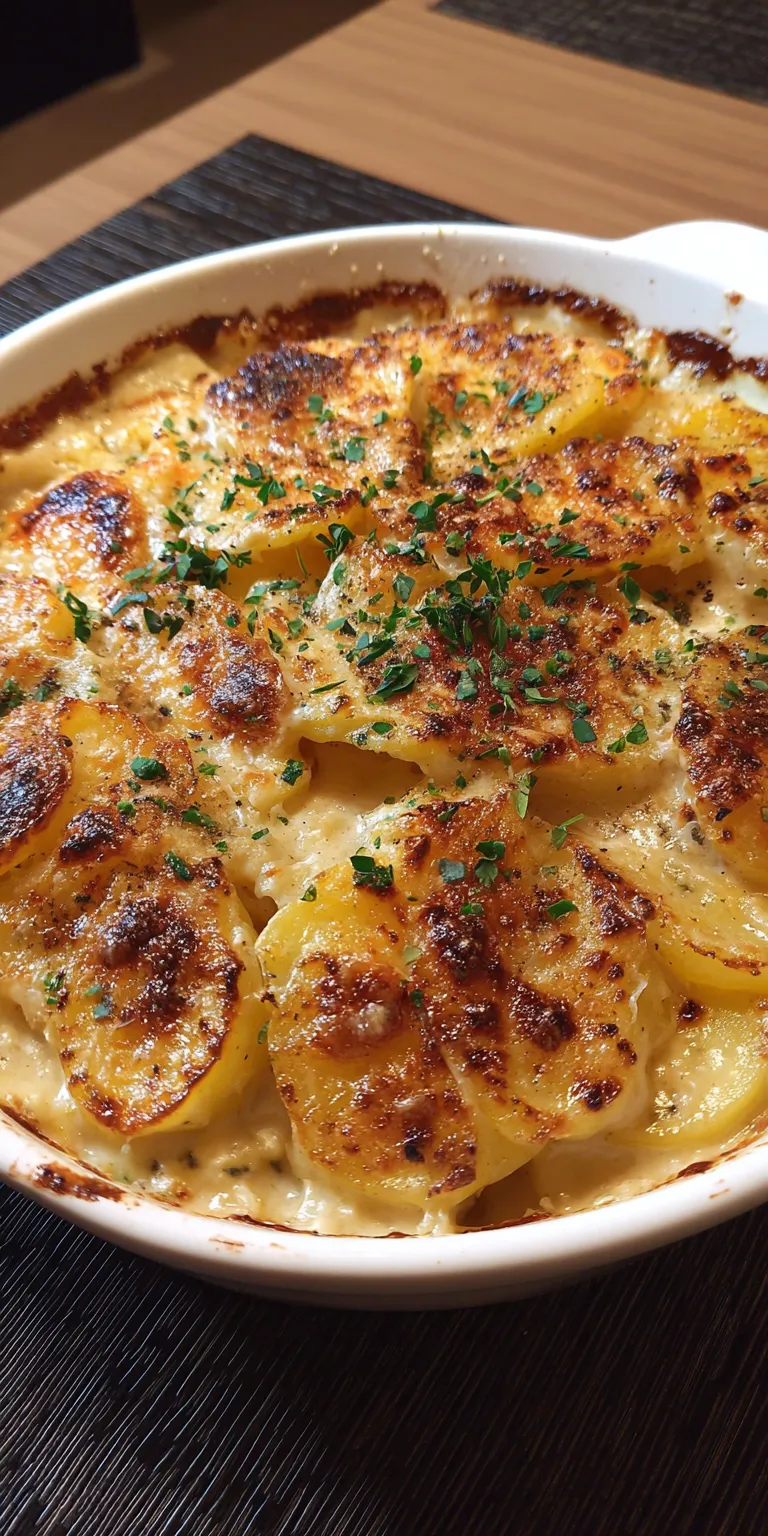 Vegan Dairy Free Scalloped Potatoes served warm with cozy spices