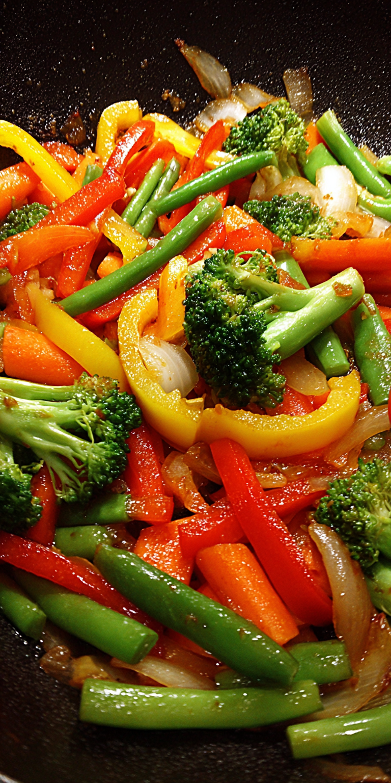 Vegetable Stir Fry Quick Dinner served warm with cozy spices