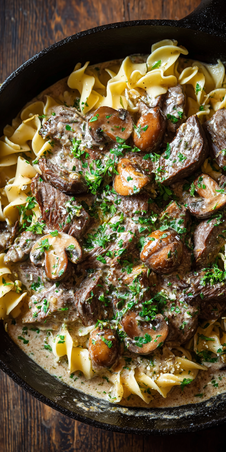 Venison Stroganoff with Mushrooms Recipe