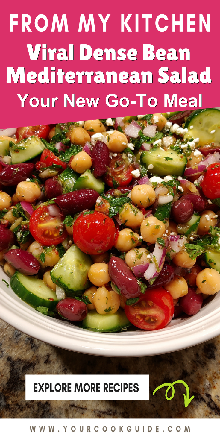 Viral Dense Bean Mediterranean Salad served warm with cozy spices