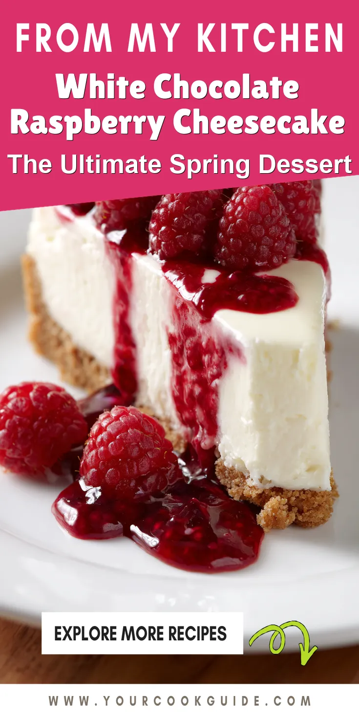 White Chocolate Raspberry Cheesecake served warm with cozy spices